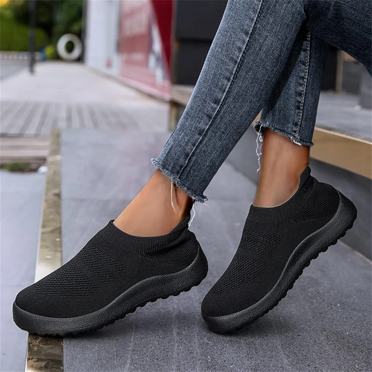 Women's Slip On Sneakers Lightweight Breathable Running Shoes for Men Dressy Casual Shoes Slip On Shoes Sneakers Tennis Shoe Loafers Dress Shoe