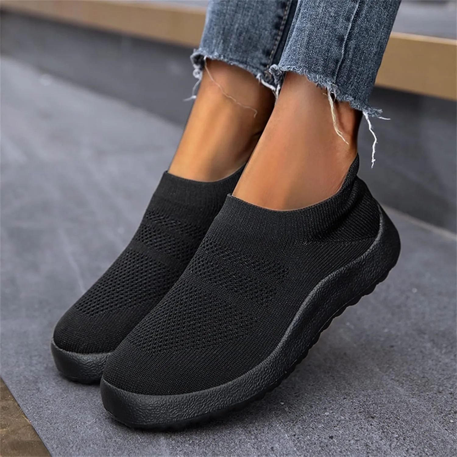 Women's Slip On Sneakers Lightweight Breathable Running Shoes for Men Dressy Casual Shoes Slip On Shoes Sneakers Tennis Shoe Loafers Dress Shoe