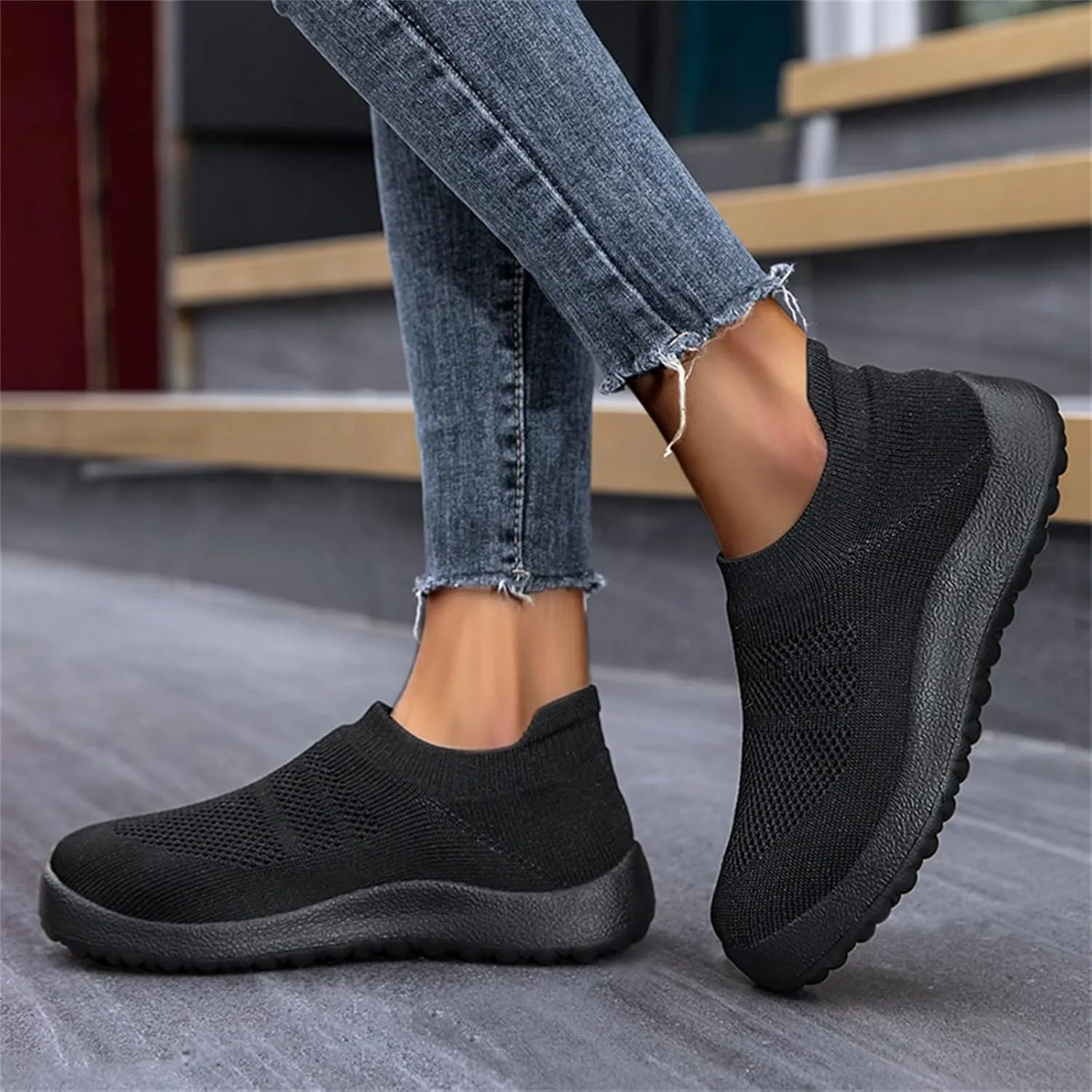 Women's Slip On Sneakers Lightweight Breathable Running Shoes for Men Dressy Casual Shoes Slip On Shoes Sneakers Tennis Shoe Loafers Dress Shoe