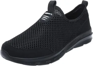 Womens Slip On Walking Shoes Lightweight Breathable Non Slip Womens Running Shoes Wide Women's Casual Shoes Slip On Sneakers Tennis Shoe White Loafers