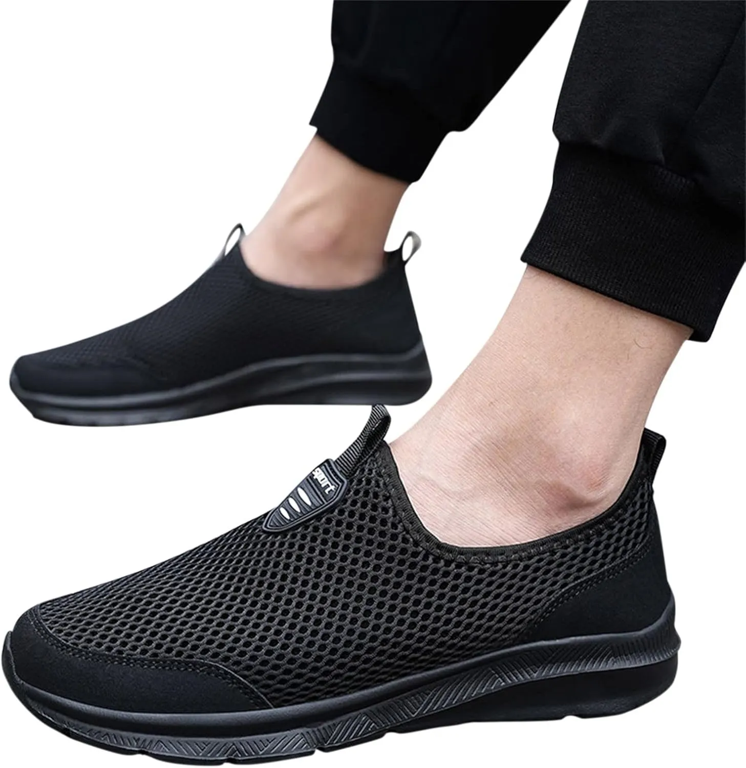 Womens Slip On Walking Shoes Lightweight Breathable Non Slip Womens Running Shoes Wide Women's Casual Shoes Slip On Sneakers Tennis Shoe White Loafers
