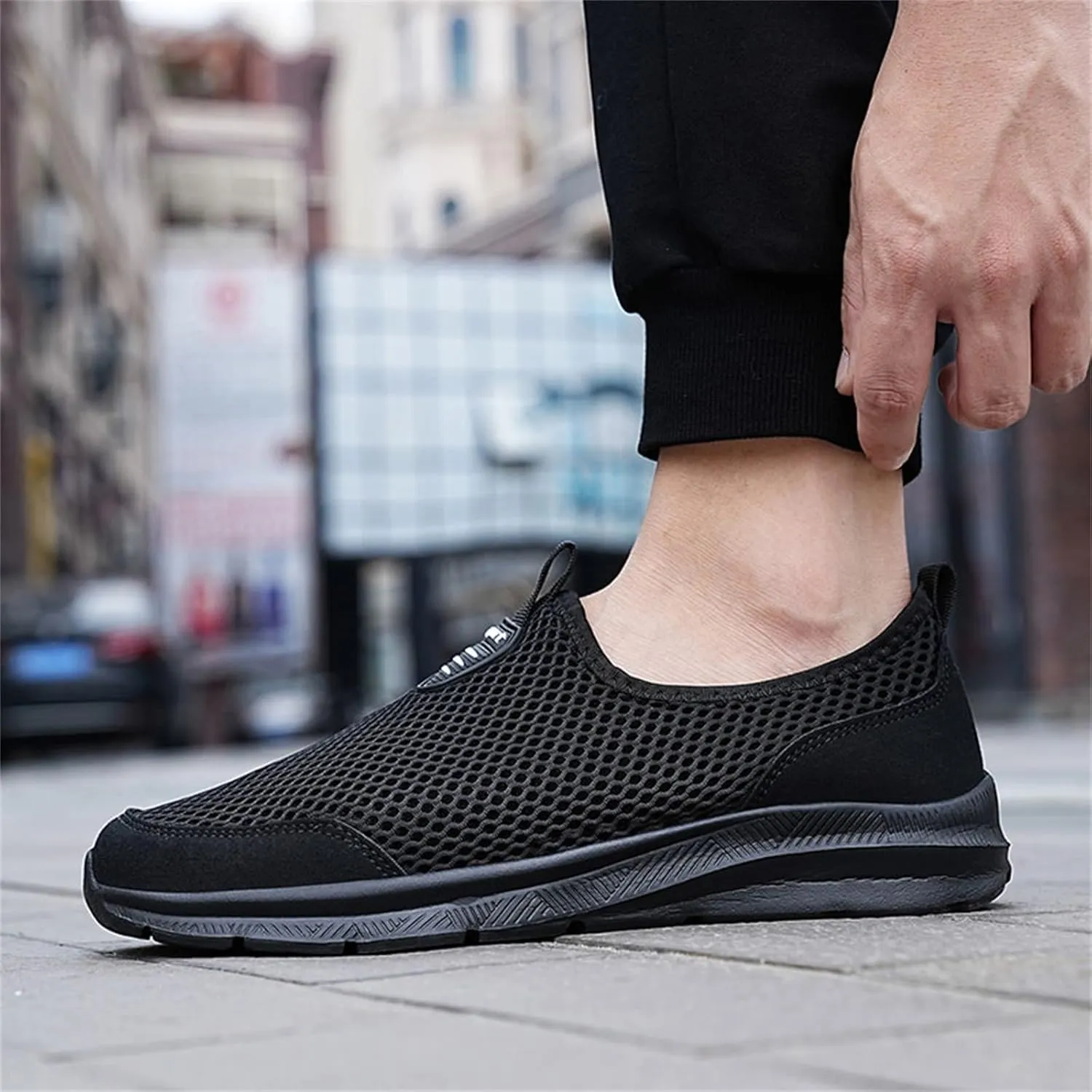 Womens Slip On Walking Shoes Lightweight Breathable Non Slip Womens Running Shoes Wide Women's Casual Shoes Slip On Sneakers Tennis Shoe White Loafers