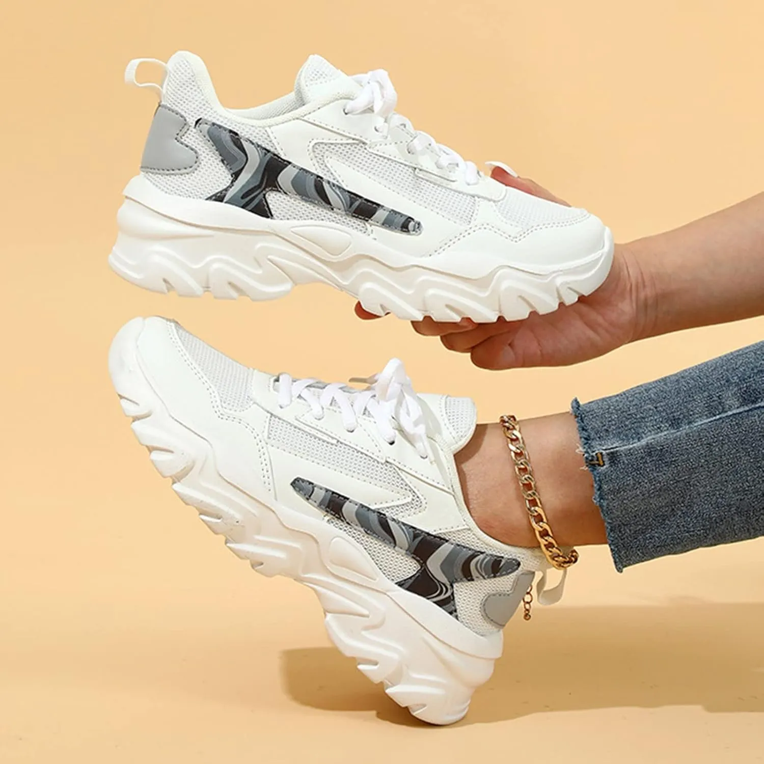 Women's Sneakers Size 8 White Slip On Shoes Women Comfortable Womens Shoes Casual Fall Flats Womens All Black Platform Sneakers Indoor Cycling Shoes Women Size 9