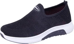 Women's Sneakers Size 9.5 Wide Tenis para Mujer De Trabajo Antideslizantes Womens Slip On Sneakers 8.5 Wide White Orthopedic Plantar Fasciitis Shoes Women Black Flats Womens Black Sneakers Wide 8.5