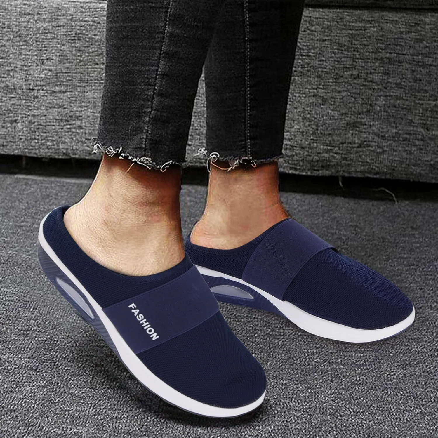 Women's Sneakers with Arch Support Slip On Wide Width Ortho Arch Support Sneakers for Women Walking Shoes Womens Wide Shoes Dressy Casual Womens Black Sneakers Cute Comfy Work Shoes for Women