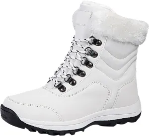 Women's Snow Boots Fleece Lined Cold Proof Boots Insulated Winter Boots Comfort Hiking Boots Outdoor Snow Boots