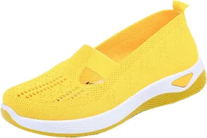 Women's Woven Orthopedic Breathable Soft Shoes Running Shoes for Women Wide Feet White Casual Shoes White Platform Sneakers Waterproof Tennis Shoe Trainers Shoe
