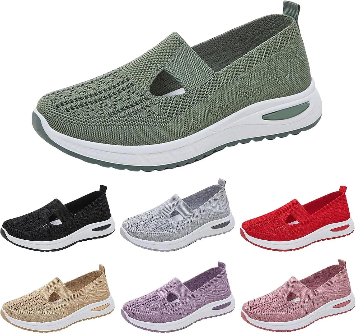 Women's Woven Orthopedic Breathable Soft Shoes Tennis Shoes Womens Sports White Casual Shoes Walking Sneakers Steel Toe Tennis Shoe Loafers Casual Slip On