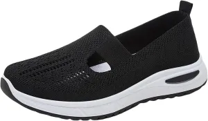 Women's Woven Orthopedic Breathable Soft Shoes Tennis Shoes Womens Sports White Casual Shoes Walking Sneakers Steel Toe Tennis Shoe Loafers Casual Slip On