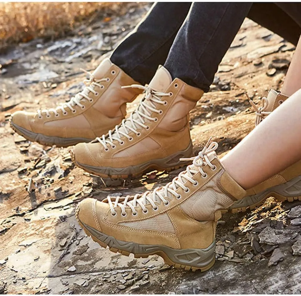 Wygwlg Men Summer Military Boots Army Combat Jungle All Terrain Boots Breathable Police Force Work Shoes Mountain Boots