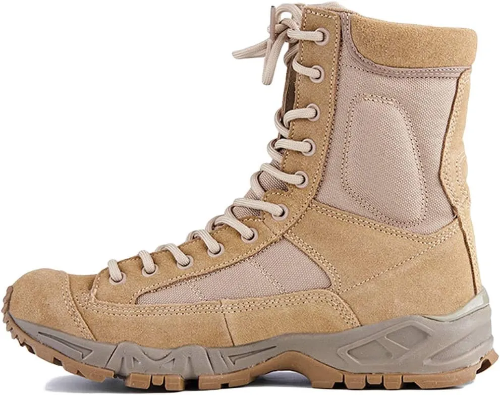 Wygwlg Men Summer Military Boots Army Combat Jungle All Terrain Boots Breathable Police Force Work Shoes Mountain Boots