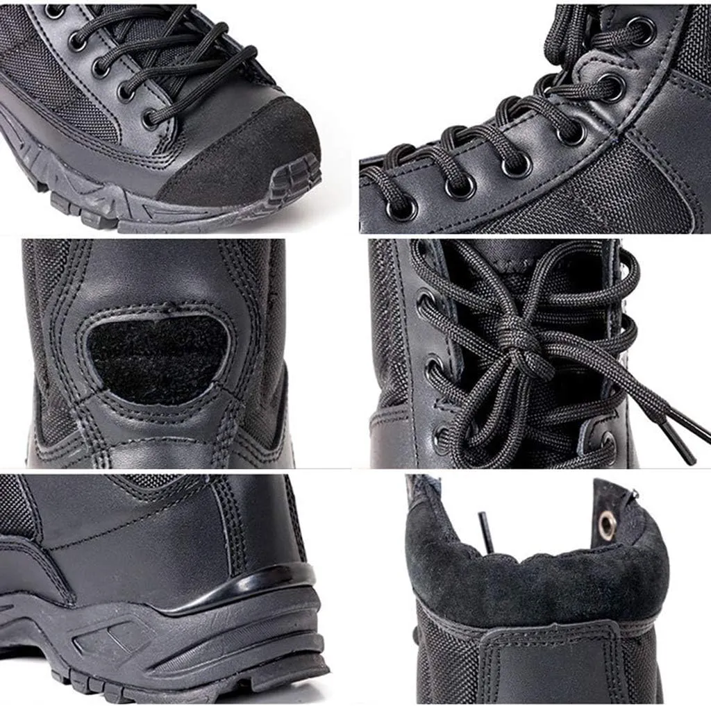 Wygwlg Men Summer Military Boots Army Combat Jungle All Terrain Boots Breathable Police Force Work Shoes Mountain Boots